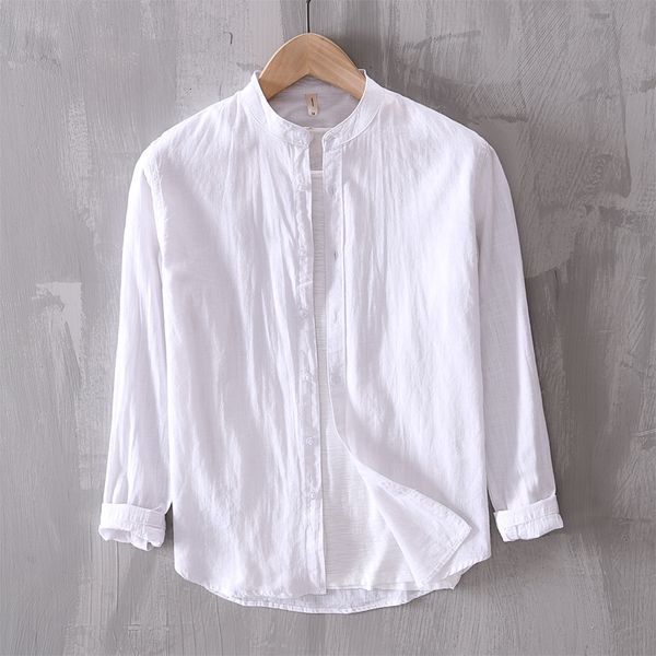 2021 new spring and summer stand collar white cotton brand long sleeve shirts for men casual fashion shirt mens chemise ffb6
2021 new spring and summer stand collar white cotton brand long sleeve shirts for men casual fashion shirt mens chemise ffb6