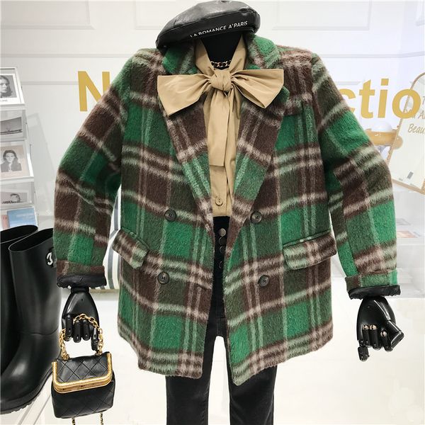 porto chess tweed female tender contrast versatile loose temper double breasted jacket 50bi, Black
porto chess tweed female tender contrast versatile loose temper double breasted jacket 50bi, Black