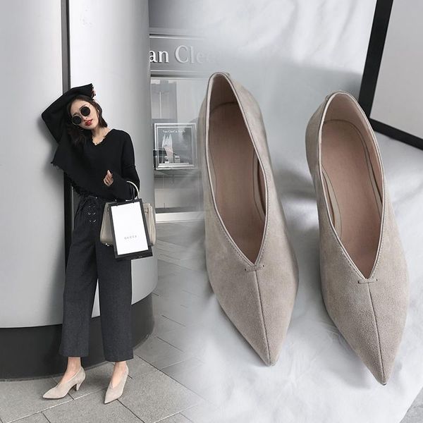 dress shoes 2021 women genuine leather plus size 22-26.5cm sheep suede pumps shallow mouth single high heels 7.5cm, Black 
dress shoes 2021 women genuine leather plus size 22-26.5cm sheep suede pumps shallow mouth single high heels 7.5cm, Black