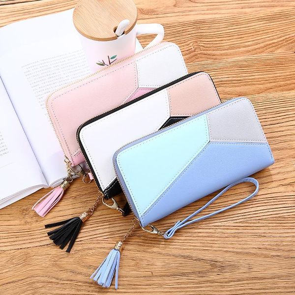 wallets 2021 fashion japan and south korea contrast color stitching long wallet ladies clutch bag large capacity zipper, Red;black
wallets 2021 fashion japan and south korea contrast color stitching long wallet ladies clutch bag large capacity zipper, Red;black