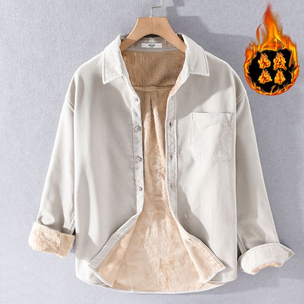 2021 new manga comprida dos da marca de algodo veludo quente camisas para homens moda confortvel camisa masculina co01, White
2021 new manga comprida dos da marca de algodo veludo quente camisas para homens moda confortvel camisa masculina co01, White