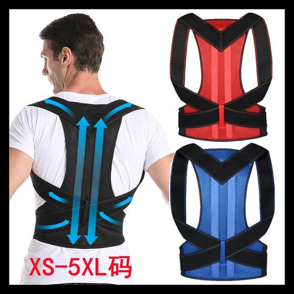 back support waist posture corrector adjustable correction belt trainer shoulder lumbar brace spine vest -40, Black;blue
back support waist posture corrector adjustable correction belt trainer shoulder lumbar brace spine vest -40, Black;blue