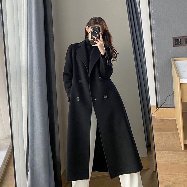 women's wool & blends shopkeeper's style black double-sided cashmere overcoat for high-end temperament in autumn and winter 2021 h
women's wool & blends shopkeeper's style black double-sided cashmere overcoat for high-end temperament in autumn and winter 2021 h