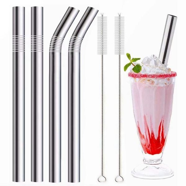drinking straws 4pcs colorful 12mm reusable metal boba with 2 brush 304 stainless steel set bar bent straw for bubble tea
drinking straws 4pcs colorful 12mm reusable metal boba with 2 brush 304 stainless steel set bar bent straw for bubble tea