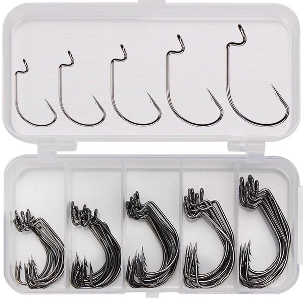 fishing hook set kit carbon steel wide crank hook offset fishhook for soft worm lure barbed hooks carp fishing tackle
fishing hook set kit carbon steel wide crank hook offset fishhook for soft worm lure barbed hooks carp fishing tackle