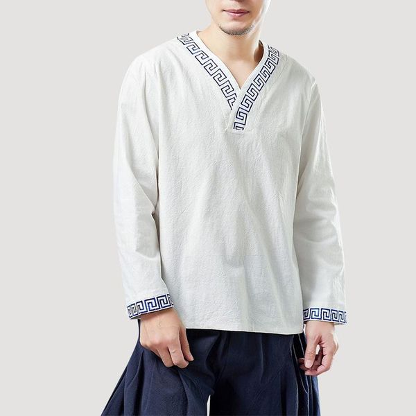ethnic clothing chinese style men hanfu shirts cotton linen embroidery white t-shirt zen tea loose casual retro blouse oriental, Red
ethnic clothing chinese style men hanfu shirts cotton linen embroidery white t-shirt zen tea loose casual retro blouse oriental, Red