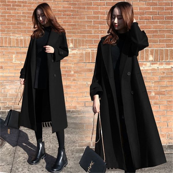 new autumn harajuku clothes korean size large coat black women's wool vjs0
new autumn harajuku clothes korean size large coat black women's wool vjs0