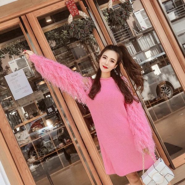 women's sweaters design korean o-neck lace flower tassel fringe patchwork knitted medium long loose sweater dress white pink 2 color, White;black
women's sweaters design korean o-neck lace flower tassel fringe patchwork knitted medium long loose sweater dress white pink 2 color, White;black