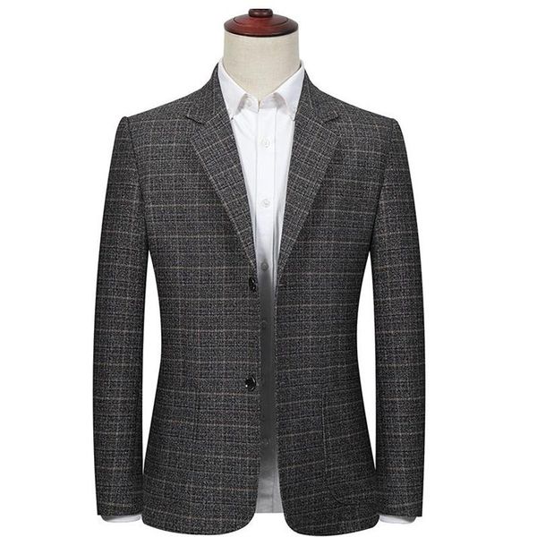 men's suits & blazers vintage plaid blazer british stylish male suit jacket business casual one button coats for men regular abrigo hom, White;black
men's suits & blazers vintage plaid blazer british stylish male suit jacket business casual one button coats for men regular abrigo hom, White;black