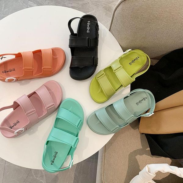 sandals summer fashion solid color flat casual outer wear pvc women open toes shoes for lzd, Black
sandals summer fashion solid color flat casual outer wear pvc women open toes shoes for lzd, Black