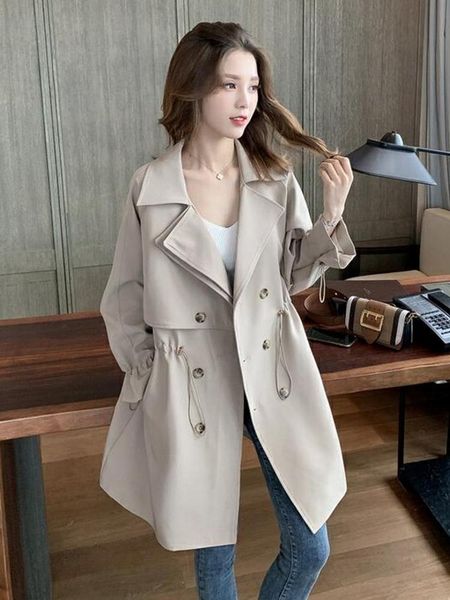 women's trench coats autumn thin section casual windbreaker long korean version of loose waist high-end atmospheric jacket tide, Tan;black
women's trench coats autumn thin section casual windbreaker long korean version of loose waist high-end atmospheric jacket tide, Tan;black