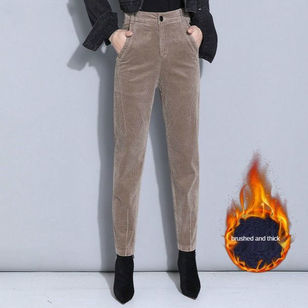 2021 new veet wool women's breeches autumn high waist hare thin corduroy casual pants lady of the baggies office wjiw, Black;white
2021 new veet wool women's breeches autumn high waist hare thin corduroy casual pants lady of the baggies office wjiw, Black;white