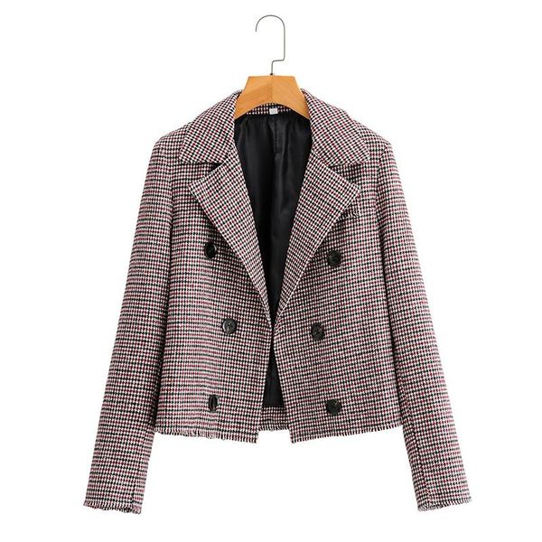 women's suits & blazers spring 2021 plaid mosaic fashionable suit jacket straight barrel long-sleeve double-breasted contrast color sho, White;black
women's suits & blazers spring 2021 plaid mosaic fashionable suit jacket straight barrel long-sleeve double-breasted contrast color sho, White;black