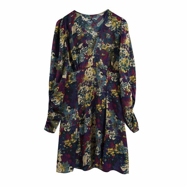 casual dresses women summer vintage mini a-line dress long sleeve v-neck floral print high waist female elegant fashion street vestidos, Black;gray
casual dresses women summer vintage mini a-line dress long sleeve v-neck floral print high waist female elegant fashion street vestidos, Black;gray