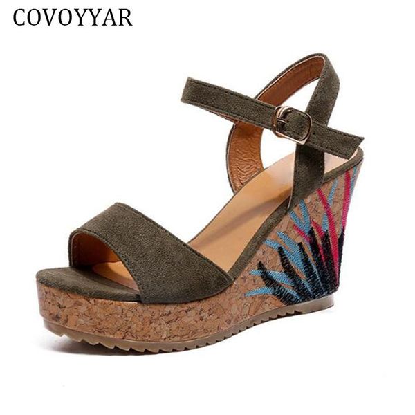 dress shoes covoyyar summer embroidered wedges women sandals 2021 retro buckle strap platform rome high heels wss862, Black
dress shoes covoyyar summer embroidered wedges women sandals 2021 retro buckle strap platform rome high heels wss862, Black