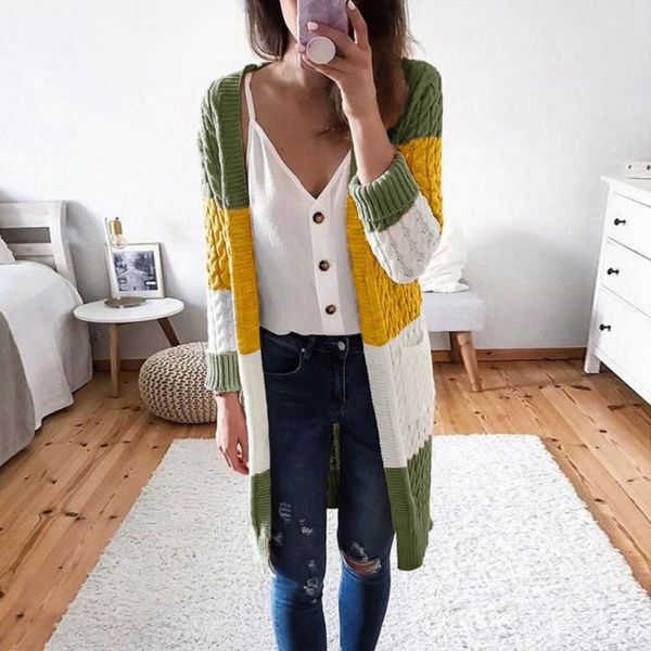 women's knits & tees 2021 fashion loose cardigan female casual knit sweater coat striped patchwork knitwear womens autumn knitted jacke, White
women's knits & tees 2021 fashion loose cardigan female casual knit sweater coat striped patchwork knitwear womens autumn knitted jacke, White