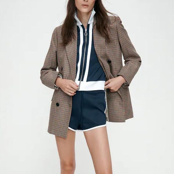 women's suits & blazers berry fashion casual notched women elegant double breasted jackets plaid printed linen ladies, White;black
women's suits & blazers berry fashion casual notched women elegant double breasted jackets plaid printed linen ladies, White;black