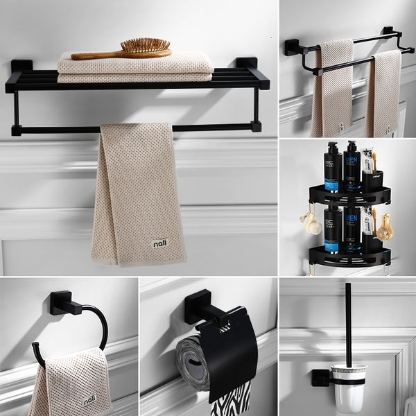 2021 new accessories paper holder,corner shelf,towel rack,toilet brush holder stainless steel square black bathroom hardware set qz4t
2021 new accessories paper holder,corner shelf,towel rack,toilet brush holder stainless steel square black bathroom hardware set qz4t