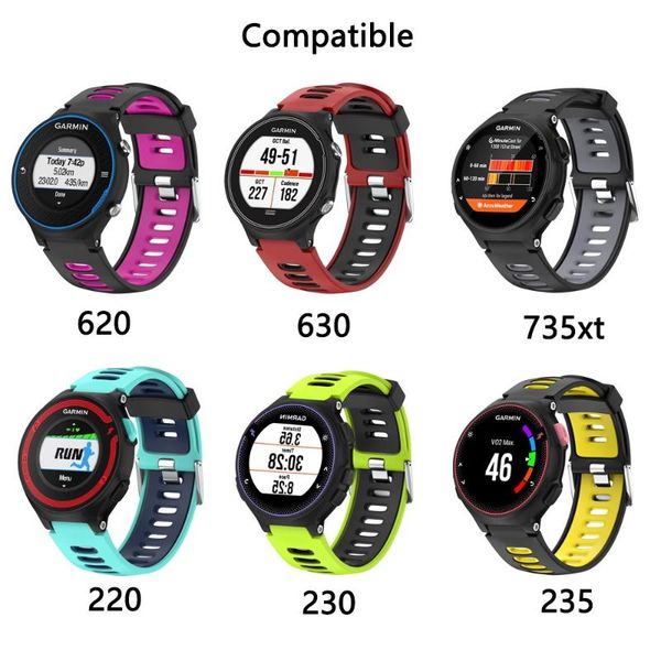 watch bands soft silicone band strap for garmin forerunner 220/230/235/620/630/735xt replacement, Black;brown
watch bands soft silicone band strap for garmin forerunner 220/230/235/620/630/735xt replacement, Black;brown
