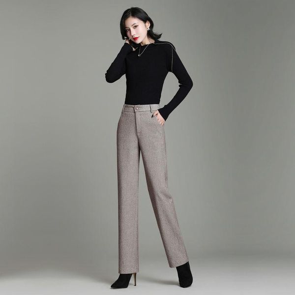women's pants & capris winter plush loose thin wide leg female students' high waist versatile vertical casual straight long, Black;white
women's pants & capris winter plush loose thin wide leg female students' high waist versatile vertical casual straight long, Black;white
