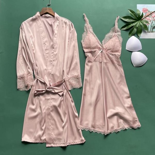 women's sleepwear robe set nightwear bathrobe gown satin casual homewear intimate lingerie summer nightgown, Black;red
women's sleepwear robe set nightwear bathrobe gown satin casual homewear intimate lingerie summer nightgown, Black;red