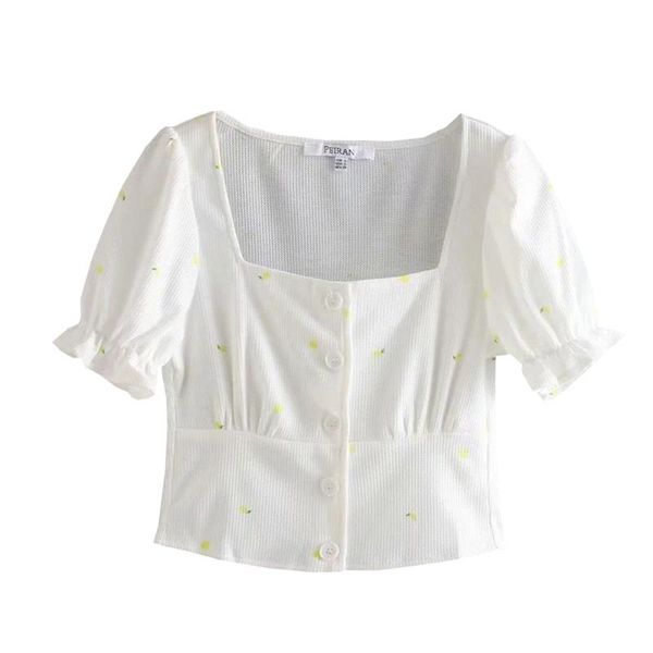 women's blouses & shirts 2021 summer women elegant floral puff sleeve mujer short holiday slim lady one word collar shirt femme, White
women's blouses & shirts 2021 summer women elegant floral puff sleeve mujer short holiday slim lady one word collar shirt femme, White