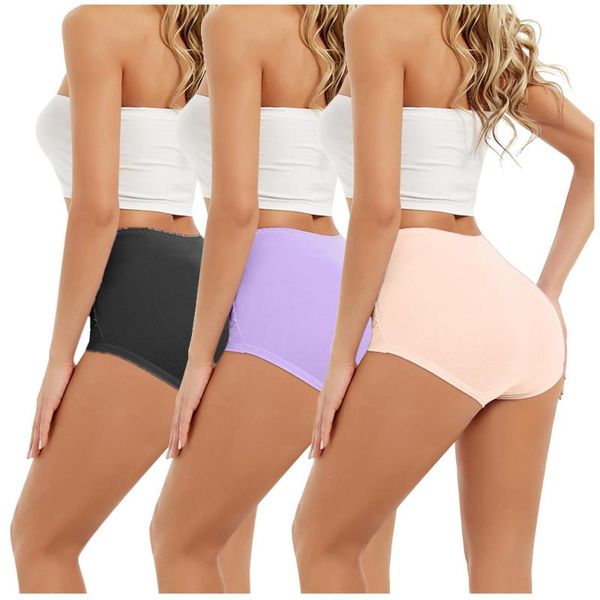 women's panties 3pcs cotton lingerie for women high waist tummy control underwear shapewear invisible brief, Black;pink
women's panties 3pcs cotton lingerie for women high waist tummy control underwear shapewear invisible brief, Black;pink