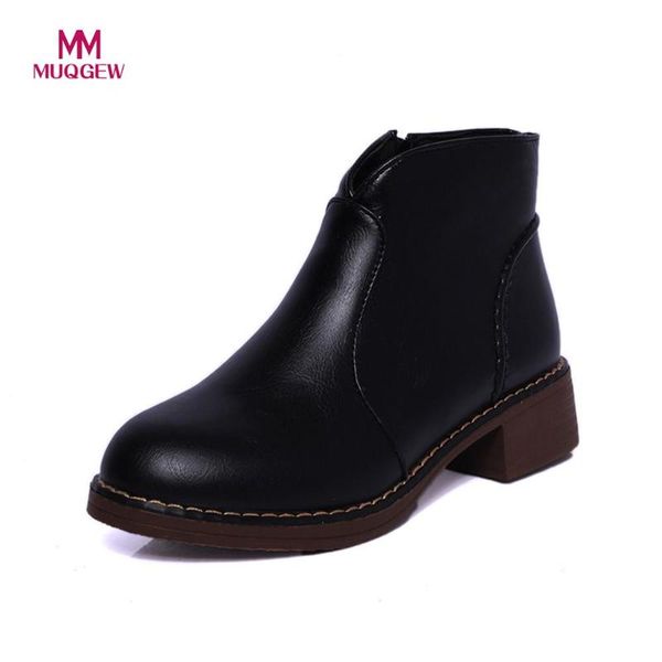 boots 2021 fashion shoes women pu leather autumn winter solid middle zipper thick martinas round toe botas, Black
boots 2021 fashion shoes women pu leather autumn winter solid middle zipper thick martinas round toe botas, Black