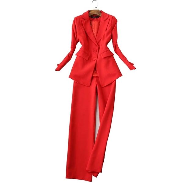 fabric women's business wear office pants suit two-piece temperament slim ladies blazer casual wide-leg 210527, White
fabric women's business wear office pants suit two-piece temperament slim ladies blazer casual wide-leg 210527, White