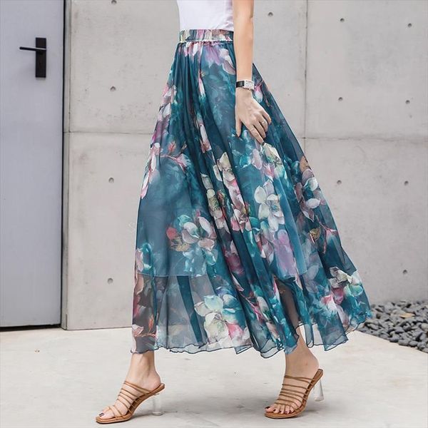 summer butterfly floral print chiffon womens skirts long maxi beach bohemian holiday elastic waist jupes k932, Black
summer butterfly floral print chiffon womens skirts long maxi beach bohemian holiday elastic waist jupes k932, Black