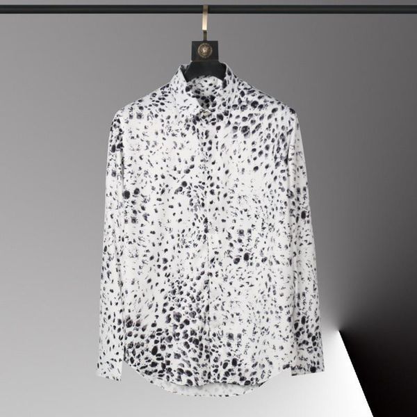 men's dress shirts fashion shirt lapel long sleeve non-iron fit printed trendy streetwear retro clothes 2021, White;black
men's dress shirts fashion shirt lapel long sleeve non-iron fit printed trendy streetwear retro clothes 2021, White;black