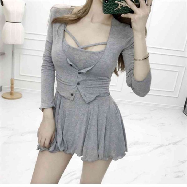 cardigan two piece suit buttons women cami summer dress mini slim high elastic bodycon party dresses vestidos bandage, White
cardigan two piece suit buttons women cami summer dress mini slim high elastic bodycon party dresses vestidos bandage, White