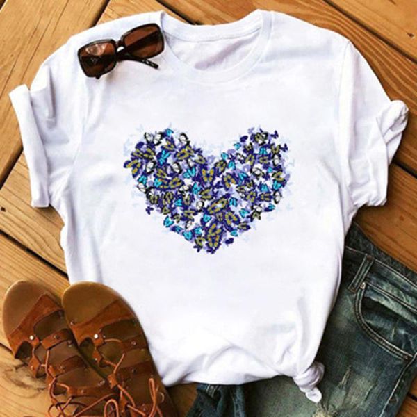women's t-shirt harajuku woman tshirts graphic t shirts women butterfly love heart printing short-sleeved o-neck t-shirty, White
women's t-shirt harajuku woman tshirts graphic t shirts women butterfly love heart printing short-sleeved o-neck t-shirty, White
