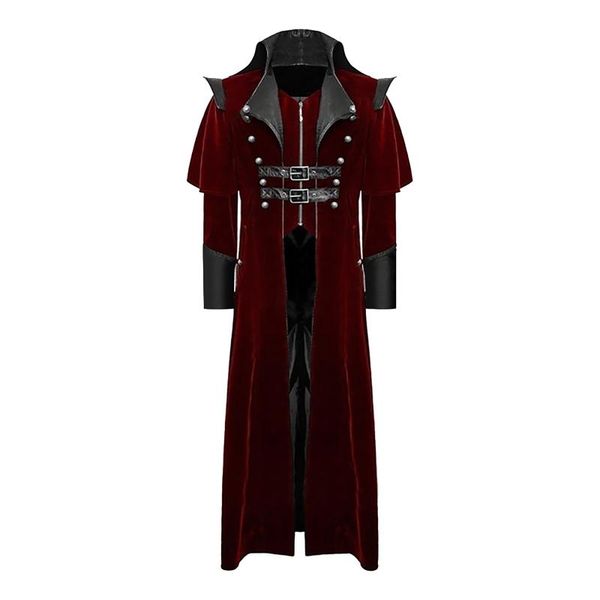 men's trench coats punk gothic jacket halloween men party long jackets vintage awinter warm tailcoat overcoat outwear buttons coat cosp, Tan;black
men's trench coats punk gothic jacket halloween men party long jackets vintage awinter warm tailcoat overcoat outwear buttons coat cosp, Tan;black