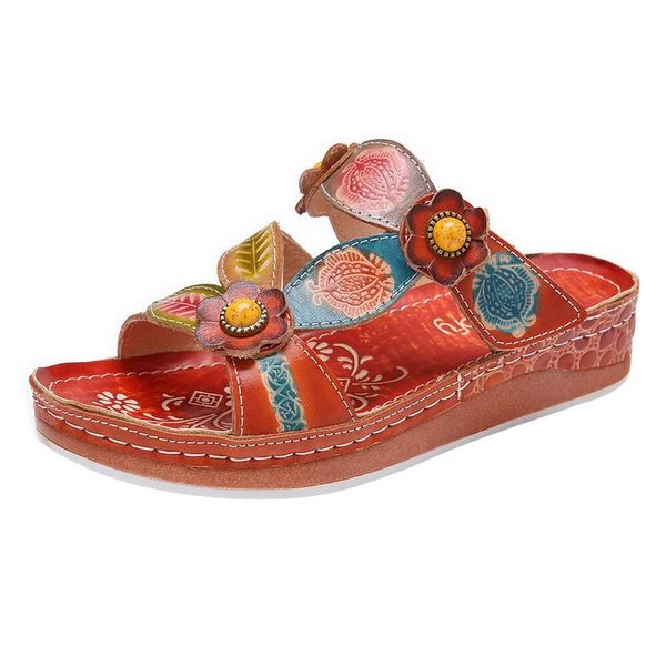 slippers comfortable pu leather sandals flowers pattern splicing stitching floral retro shoes women 2021, Black
slippers comfortable pu leather sandals flowers pattern splicing stitching floral retro shoes women 2021, Black