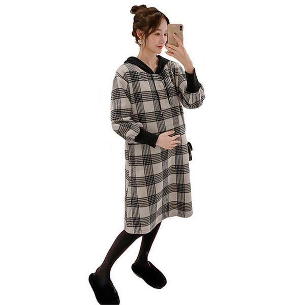 casual dresses maternity dress 2021 autumn winter clothing woolen korean version thicken long sleeved plaid vestidos a1013, Black;gray
casual dresses maternity dress 2021 autumn winter clothing woolen korean version thicken long sleeved plaid vestidos a1013, Black;gray