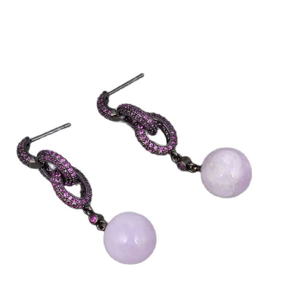 guaiguai jewelry natural pink round kunzites cubic zirconia pave loop post earrings for women lady girl gift jewelry, Silver
guaiguai jewelry natural pink round kunzites cubic zirconia pave loop post earrings for women lady girl gift jewelry, Silver