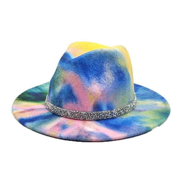 wide brim hats for men fedoras autumn winter women's cap hatsblack felt jazz hat european american tie dye fashion 2021 vintage bowler, Blue;gray
wide brim hats for men fedoras autumn winter women's cap hatsblack felt jazz hat european american tie dye fashion 2021 vintage bowler, Blue;gray