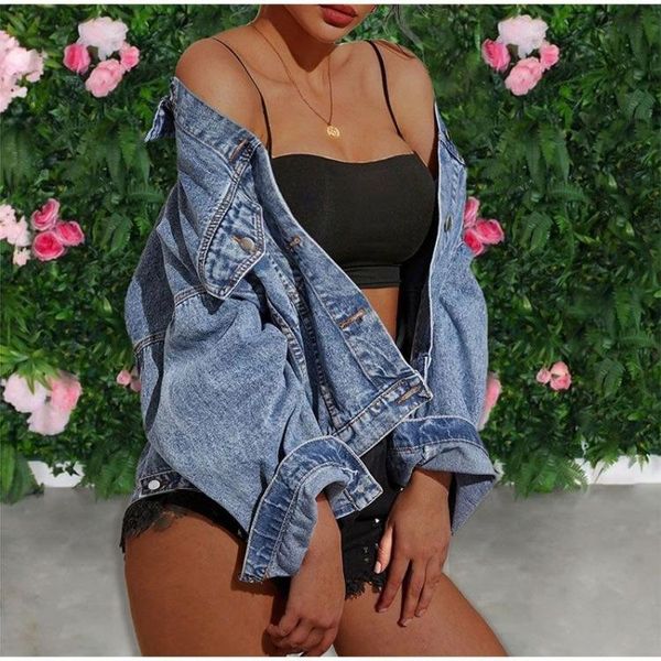 women's jackets spring embroidery pockets women denim coat button design turn-down collar ladies jeans autumn casual coats female, Black;brown
women's jackets spring embroidery pockets women denim coat button design turn-down collar ladies jeans autumn casual coats female, Black;brown