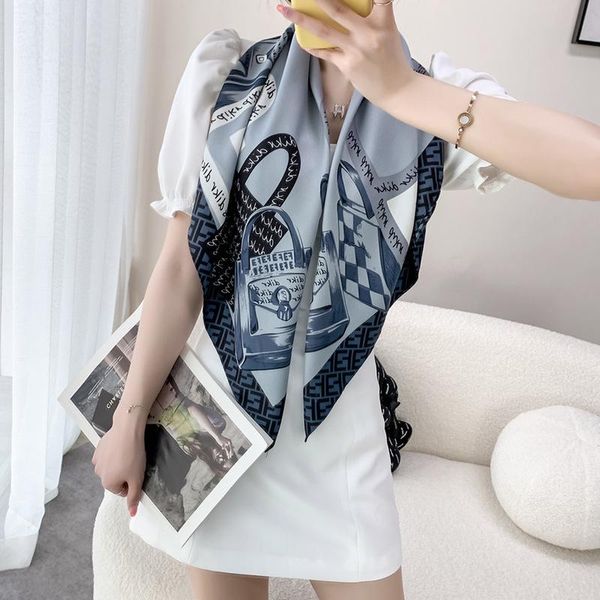 scarves imitation silk scarf european and american style sunscreen baotou necktie female twill large square, Blue;gray
scarves imitation silk scarf european and american style sunscreen baotou necktie female twill large square, Blue;gray