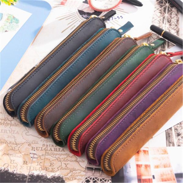 pencil bags vintage genuine leather fountain pen case portable pencils bag anti-lost pouch cute school supplies accessories
pencil bags vintage genuine leather fountain pen case portable pencils bag anti-lost pouch cute school supplies accessories