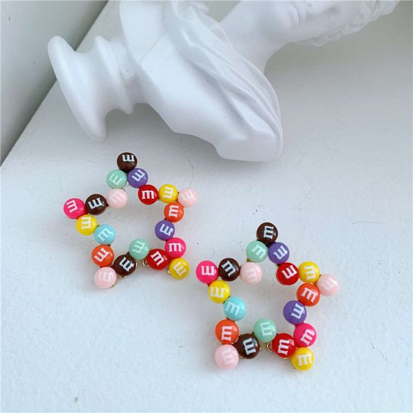 hbp fashion minority design candy five pointed star versatile letter color bean earrings, Silver
hbp fashion minority design candy five pointed star versatile letter color bean earrings, Silver
