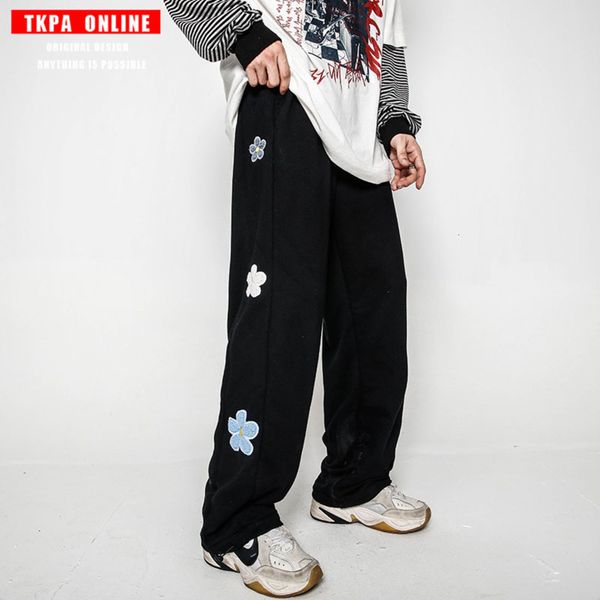 tkpa guochao brand small fresh embroidered straight casual pants men's loose sports pants, Black
tkpa guochao brand small fresh embroidered straight casual pants men's loose sports pants, Black