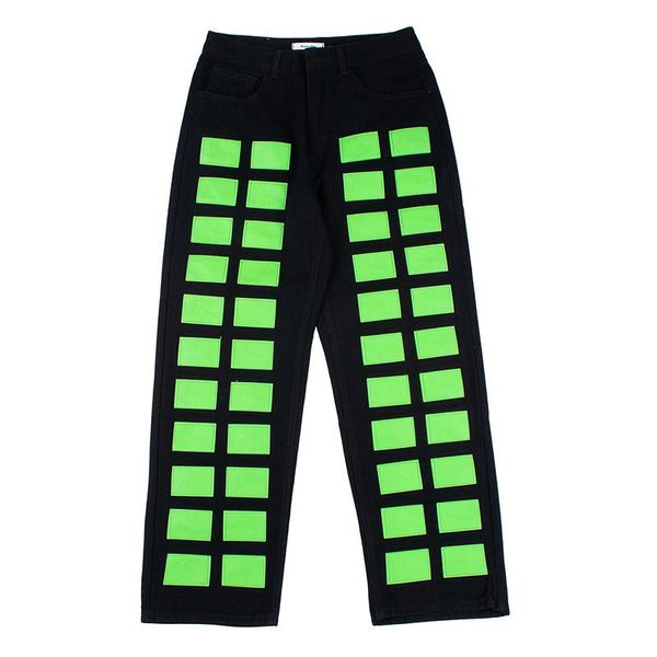 men's jeans green checkered streetwear loose pants for men and women straight oversize casual baggy denim trousers luxury, Blue
men's jeans green checkered streetwear loose pants for men and women straight oversize casual baggy denim trousers luxury, Blue