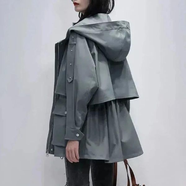 women's trench coats korean hooded female windbreaker spring/autumn oversize zipped coat fashion long woman solid, Tan;black
women's trench coats korean hooded female windbreaker spring/autumn oversize zipped coat fashion long woman solid, Tan;black