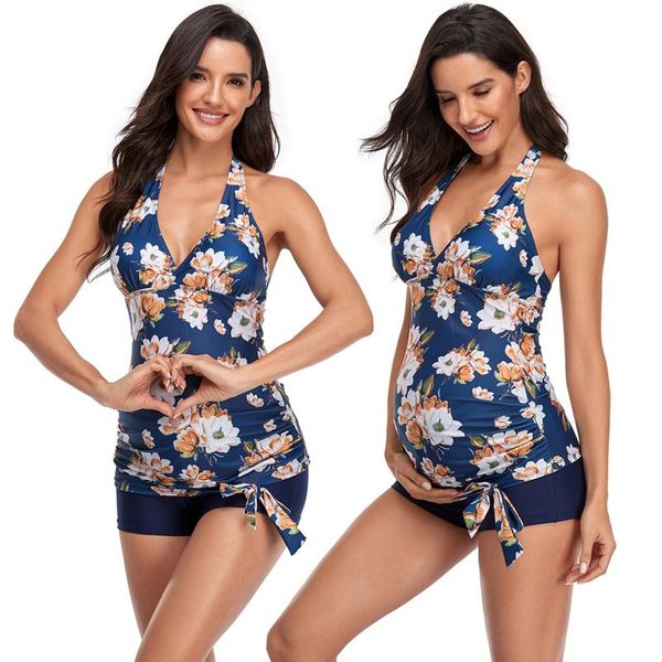 women's swimwear separate swimsuit pregnant women 2 piece set floral print plus size sleeveless v neck swimming clothes ropa mujer, White;black
women's swimwear separate swimsuit pregnant women 2 piece set floral print plus size sleeveless v neck swimming clothes ropa mujer, White;black