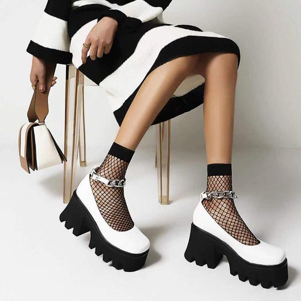 dress shoes 2021 spring and autumn fashion simple generous casuals high heels wedge round head iron chain buckle stylish lay pumps, Black
dress shoes 2021 spring and autumn fashion simple generous casuals high heels wedge round head iron chain buckle stylish lay pumps, Black