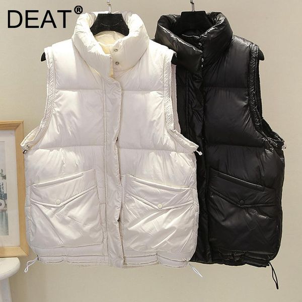 women's vests deat women stand neck sleeveless drawstring outwear down cotton coat vest warm thick fashion winter 2021 11d3718, Black;white
women's vests deat women stand neck sleeveless drawstring outwear down cotton coat vest warm thick fashion winter 2021 11d3718, Black;white