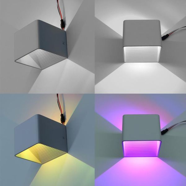 modern led wall lamp up and down rgb dimmable led light aluminium wall light square lamp 3/5w for living room
modern led wall lamp up and down rgb dimmable led light aluminium wall light square lamp 3/5w for living room