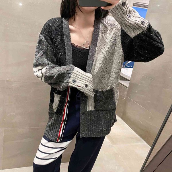 8881tb dot color matching twist cardigan korean striped wool loose net red ins tidal v-neck knitted coat, White
8881tb dot color matching twist cardigan korean striped wool loose net red ins tidal v-neck knitted coat, White